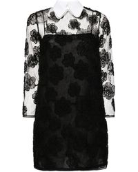 N°21 - Abito Corto Con Pizzo A Fiori - Lyst