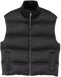 Fendi - Wattierte Weste mit Reißverschluss - Lyst