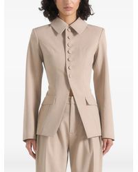 Manière De Voir - Tailored Cinch Blazer With Detachable Collar - Lyst