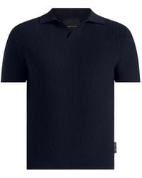Manière De Voir - Rowen Textured Knit Revere Polo Shirt - Lyst