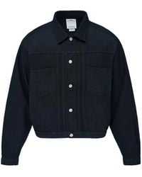 Visvim - Giacca Denim Chore Jkt G.Cords Con Pieghe - Lyst