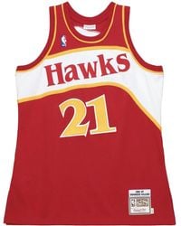 Mitchell & Ness - "Nba Atlanta Hawks 1987 Dominique Wilkins" Authentic Jersey Vest Top - Lyst
