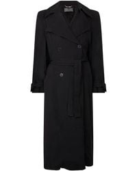 Alberta Ferretti - Belted Double-Breasted Coat - Lyst