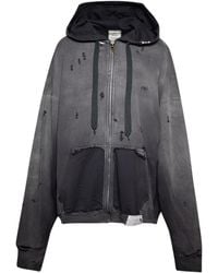 Maison Mihara Yasuhiro - Hoodie Zippé À Effet Usé - Lyst