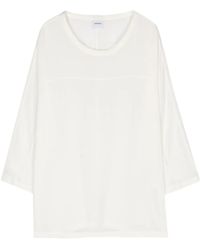 Aspesi - Round-Neck Silk T-Shirt - Lyst
