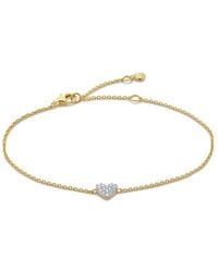 Monica Vinader - Heart-Charm Chain Bracelet - Lyst