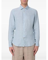 Eleventy - Long-Sleeve Linen Shirt - Lyst