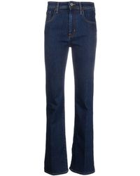 Jacob Cohen - Logo-embroidered Tapered-leg Jeans - Lyst