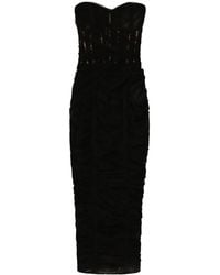 Dolce & Gabbana - Draped Tulle Corset Dress - Lyst