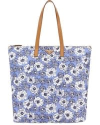 Prada - Printed Re-Nylon Tote Bag - Lyst