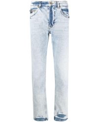 Versace - Halbhohe Straight-Leg-Jeans - Lyst
