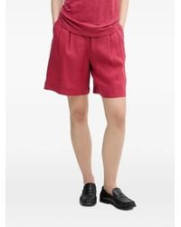 Benetton - Pleated Elasticated-Waist Shorts - Lyst