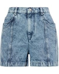 Isabel Marant - Joely Denim Panelled Shorts - Lyst