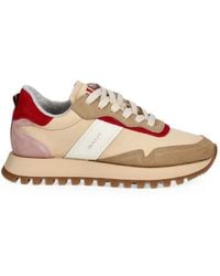 GANT - Panelled Suede-Trimmed Sneakers - Lyst