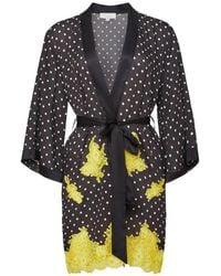Fleur du Mal - Juliet Lace-Trim Polka-Dot Robe - Lyst