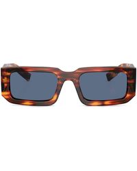 Prada - Tortoiseshell-effect Rectangle-frame Sunglasses - Lyst