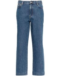 A.P.C. - High Waist Straight Jeans - Lyst