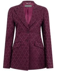 Alberta Ferretti - Jacquard Fitted Jacket - Lyst