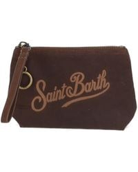 MC2 Saint Barth - Mini Aline Embroidered Clutch Bag - Lyst