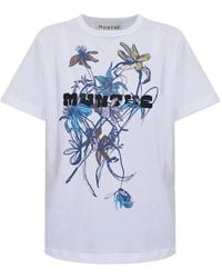 Munthe - Vuranus Floral-Print Logo-Print Top - Lyst