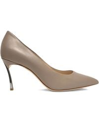 Casadei - 80Mm Samurai Blade Pointed-Toe Metallic-Heel Pumps - Lyst