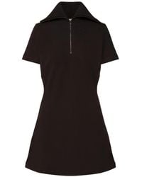 Calvin Klein - Vestido corto con cuello de polo - Lyst