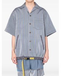 Kolor - Striped Buckle Shirt - Lyst