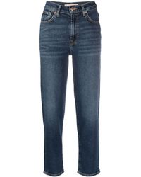 7 For All Mankind - Malia High-rise Cropped Jeans - Lyst