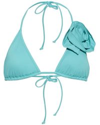 Moschino - Top De Bikini Con Detalle De Rosa - Lyst