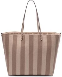 Fendi - Pequin Striped And Ff Fabric Roll Large Reversible Shopper Bags - Lyst