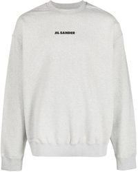 Jil Sander - Logo-Print Cotton Sweatshirt - Lyst