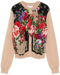 Moschino - Floral-Print Cardigan - Lyst