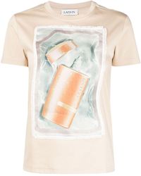 Lanvin - T-shirt Met Print - Lyst