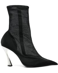 Mugler - Mesh-Fang-Stiefel 95Mm - Lyst