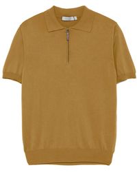 Canali - Polo de algodón con cremallera - Lyst