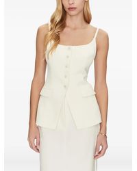 SIMONA CORSELLINI - Button-Front Sleeveless Top - Lyst