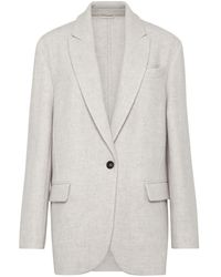 Brunello Cucinelli - Wool Blazer - Lyst