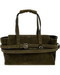 Moschino - Tie Me Suede Leather Tote Bag - Lyst