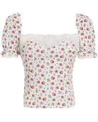 Dolce & Gabbana - Dolce & Gabbana Floral Top - Lyst