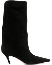AMINA MUADDI - Fiona 60mm Pointed-toe Suede Boots - Lyst