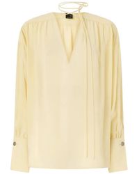 Pinko - Blouse Met V-Hals En Manchetten - Lyst