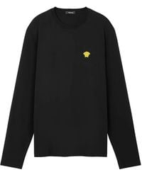 Versace - T-Shirt À Motif Medusa Brodé - Lyst