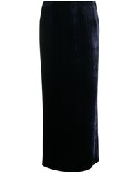 Fendi - Zip-embellished Velvet Maxi Skirt - Lyst