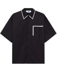 MSGM - Piping-Detail Chest-Pocket Shirt - Lyst