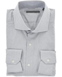 Corneliani - Mini-Check Cotton Shirt - Lyst