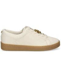 MICHAEL Michael Kors - Flower-Detail Leather Sneakers - Lyst