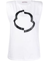 Moncler Logo Print Tank Top - White