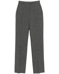 McQueen - Wool Straight Trousers - Lyst