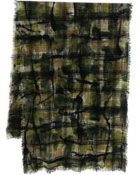 Faliero Sarti - Sciarpa A Quadri Con Frange - Lyst