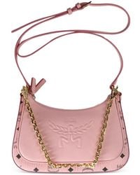MCM - Aren Logo-Embossed Chain Clutch Bag - Lyst
